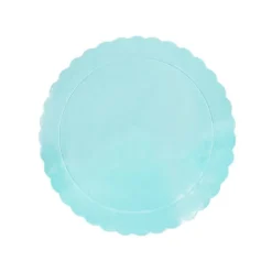 Plato redondo ondulado azul bebé 20 cm