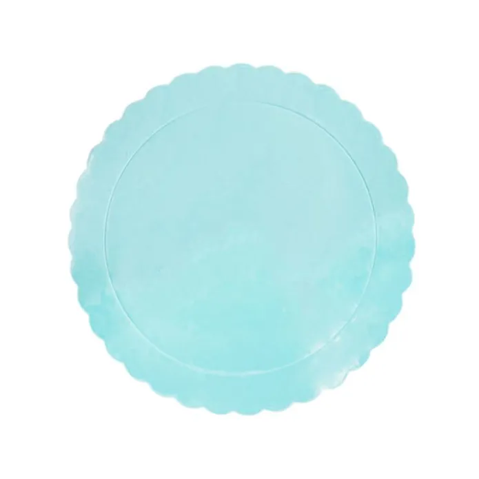 Plato redondo ondulado azul bebé 20 cm