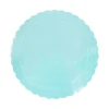 Plato redondo ondulado azul bebé 25 cm