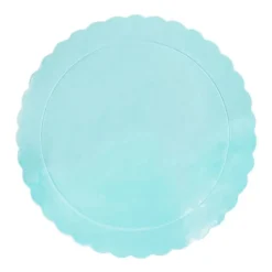 Plato redondo ondulado azul bebé 30 cm
