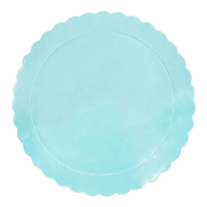 Plato redondo ondulado azul bebé 30 cm