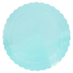 Plato redondo ondulado azul bebé 35 cm