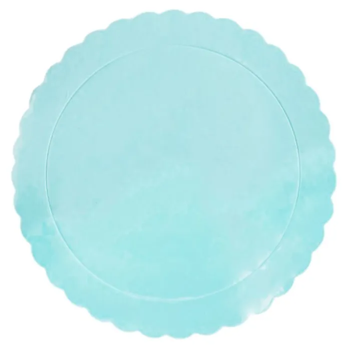 Plato redondo ondulado azul bebé 35 cm