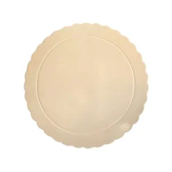 Plato redondo ondulado beige 20 cm