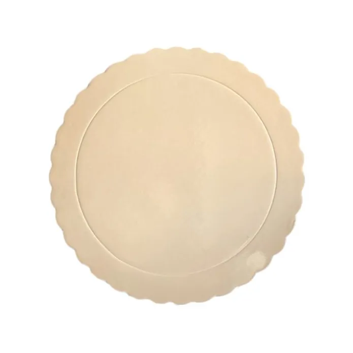 Plato redondo ondulado beige 20 cm