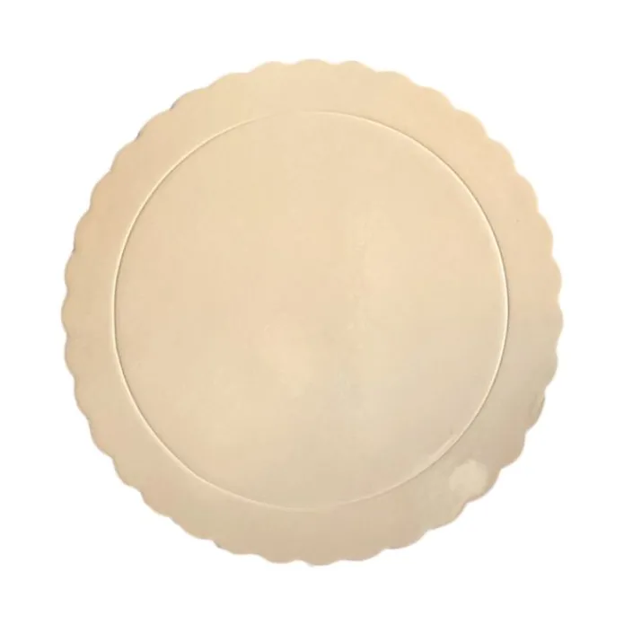 Plato redondo ondulado beige 25 cm
