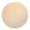 Plato redondo ondulado beige 30 cm