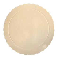 Plato redondo ondulado beige 30 cm
