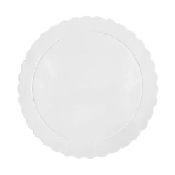 Plato redondo ondulado blanco 25 cm
