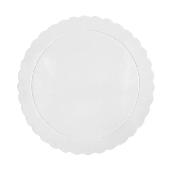 Plato redondo ondulado blanco 25 cm