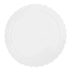 Plato redondo ondulado blanco 30 cm