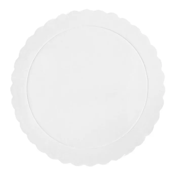Plato redondo ondulado blanco 30 cm