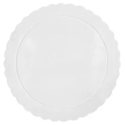 Plato redondo ondulado blanco 35 cm