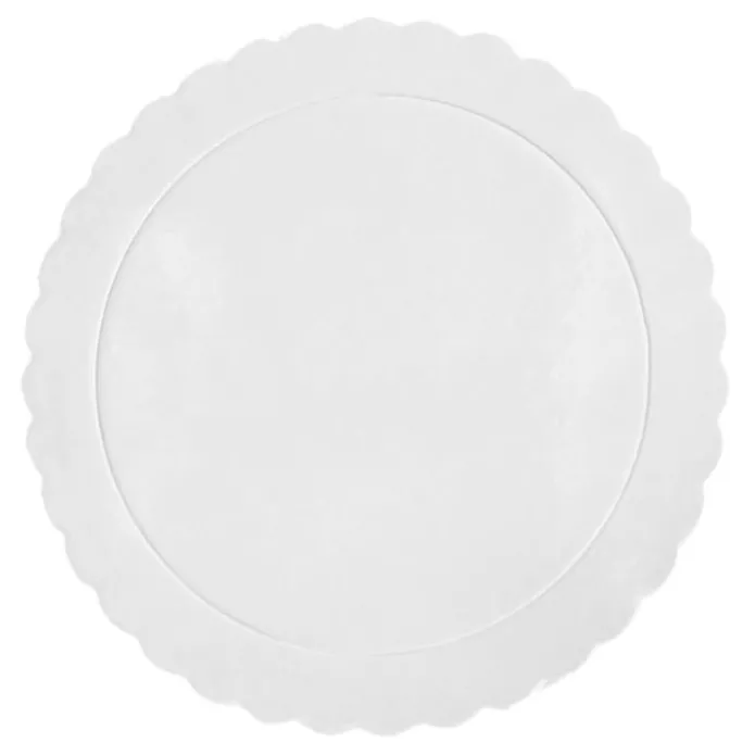 Plato redondo ondulado blanco 35 cm