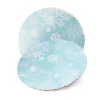 Plato redondo ondulado copos de nieve 25 cm