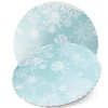 Plato redondo ondulado copos de nieve 35 cm