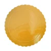 Plato redondo ondulado dorado 25 cm