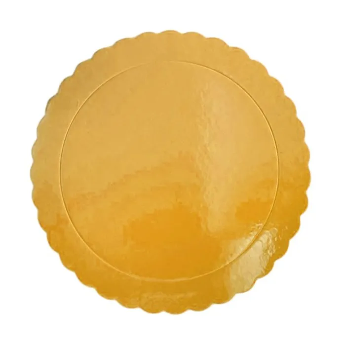 Plato redondo ondulado dorado 25 cm