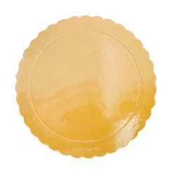 Plato redondo ondulado dorado claro 25 cm