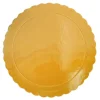Plato redondo ondulado dorado 35 cm