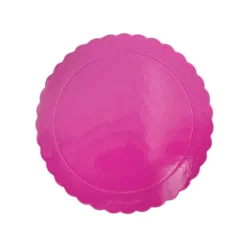 Plato redondo ondulado fucsia 20 cm