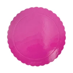 Plato redondo ondulado fucsia 25 cm