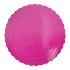 Plato redondo ondulado fucsia 30 cm