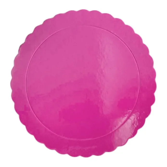 Plato redondo ondulado fucsia 30 cm
