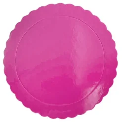 Plato redondo ondulado fucsia 35 cm