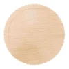 Plato redondo ondulado madera clara 25 cm - Azucren