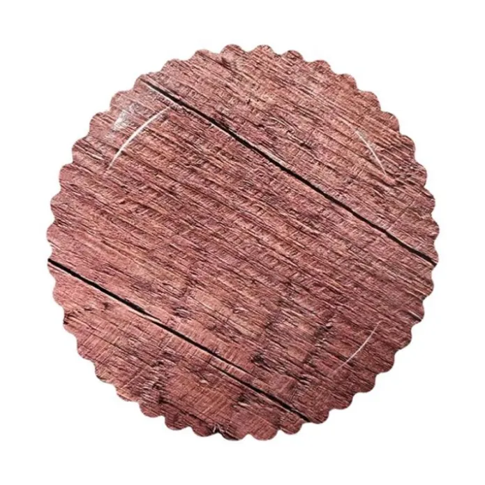 Plato redondo ondulado madera 25 cm