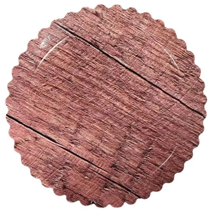 Plato redondo ondulado madera 35 cm