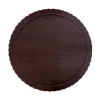 Plato redondo ondulado madera oscura 20 cm