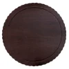 Plato redondo ondulado madera oscura 30 cm