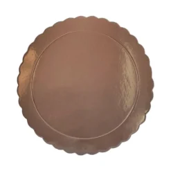 Plato redondo ondulado marrón 25 cm