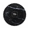 Plato redondo ondulado mármol negro 20 cm - Azucren