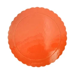 Plato redondo ondulado naranja 20 cm