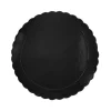 Plato redondo ondulado negro 25 cm