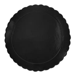 Plato redondo ondulado negro 30 cm