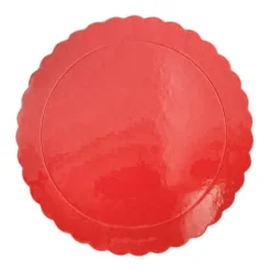 Plato redondo ondulado rojo 30 cm