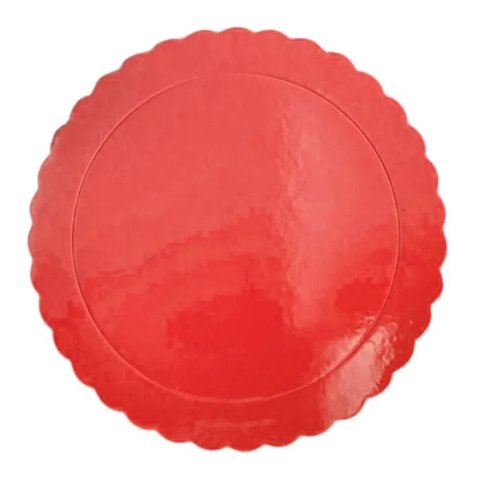 Plato redondo ondulado rojo 30 cm