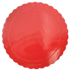 Plato redondo ondulado rojo 35 cm