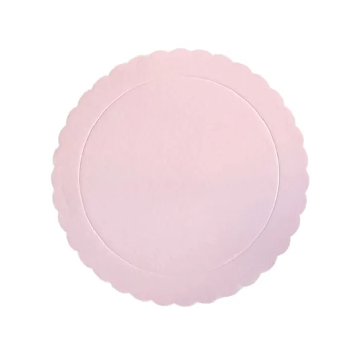 Plato redondo ondulado rosa bebé 20 cm