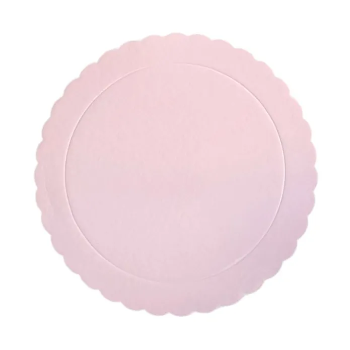 Plato redondo ondulado rosa bebé 25 cm
