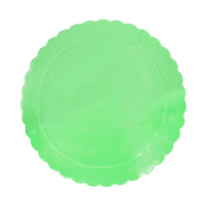Plato redondo ondulado verde claro 20 cm