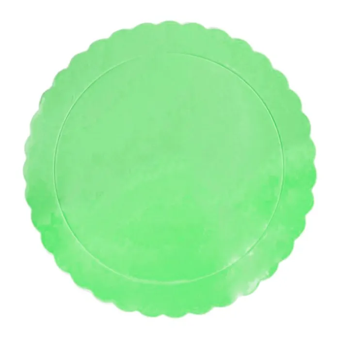 Plato redondo ondulado verde claro 25 cm