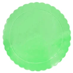Plato redondo ondulado verde claro 30 cm