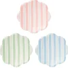 Platos con bordes ondulados rayas 26,5 cm (8) - Meri Meri + REGALOS platos y vasos