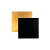 Platos cuadrados negros y dorados 7,5 cm (10) - Pastkolor
