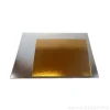 Platos cuadrados para tarta dorado y plateado 20 cm (3)